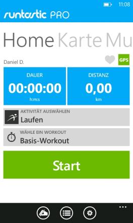 Runtastic Pro Screen